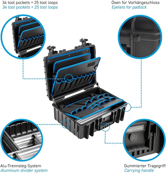 Jet 5000 Outdoor Tool Case with Pocket Tool Boards, Black - Image 5
