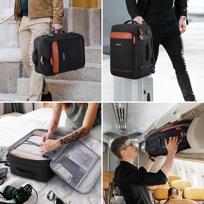Bagsure Travel Backpack Carry On Backpack 42L Flight Approved, Expandable Laptop Backpack with Packing Cubes & Shoe Pocket, Water Resistant Luggage Backpack for Men Women, Large Backpack 20 * 14 * 7" - Image 8