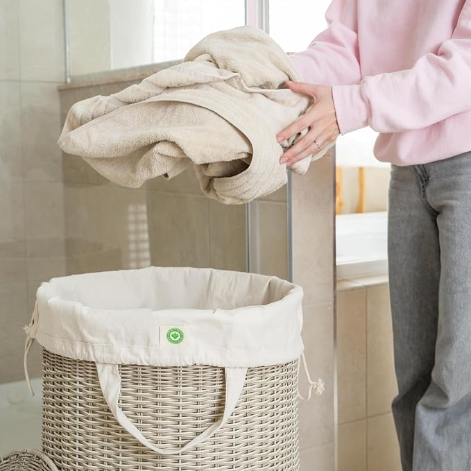 Canvas Laundry Bags - Extra Large, Heavy Duty, 100% Cotton Laundry Bag with Straps, Handles, and Drawstring - College Dorm Laundry Bag in XL Size - Washable, Foldable Laundry Basket Liner (2 Pack) - Image 9