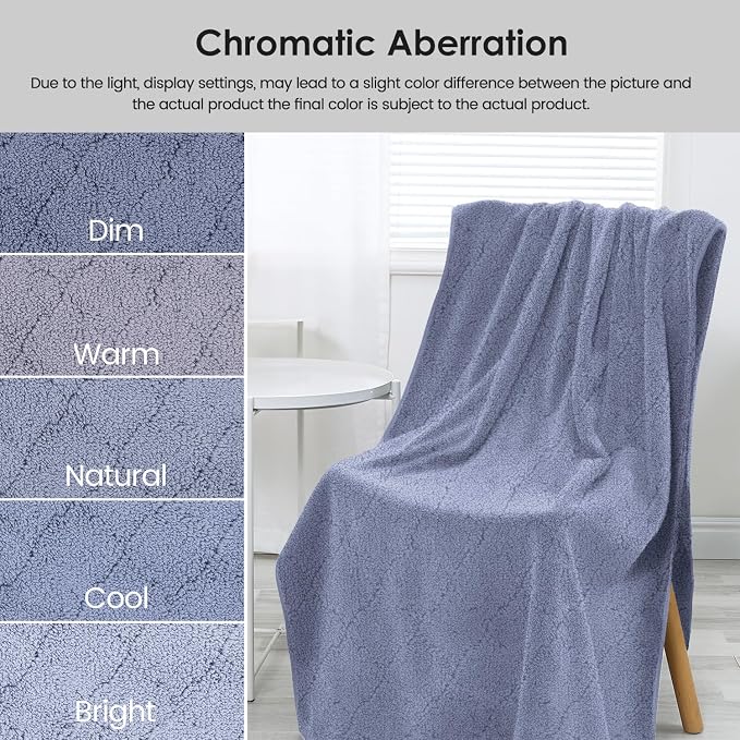 JML Microfiber Bath Towels, Ultra Soft, Super Absorbent, Fast Drying, No Fading, Large Body Towel Set for Shower, Gym, Sauna, Sport, Travel, Fitness, SPA,Yoga (Coral Fleece Blue, 30 in x 60 in) - Image 9