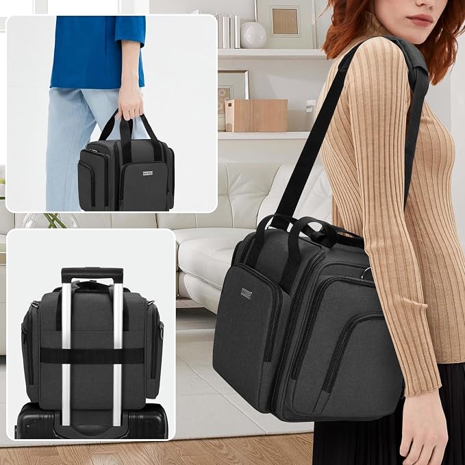 BAFASO Large Pill Bottle Organizer with 4 Inner Removable Pouches, Medicine Bag Come with Shoulder Strap (BAG ONLY), Black - Image 6