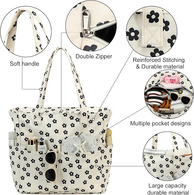 Bluboon Waterproof Beach Tote Pool Bags for Women Ladies Extra Large Carry On Bag With Wet Compartment for Weekender Travel - Image 6