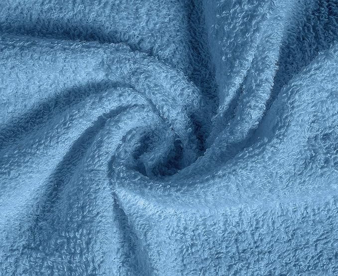 100% Cotton Washcloths 24 Pack (12x12 Inches) Soft, Highly Absorbent Washcloth, Face Towels, Wash Cloths for Face, Ring Spun, Bulk Pack (Sky Blue) - Image 4