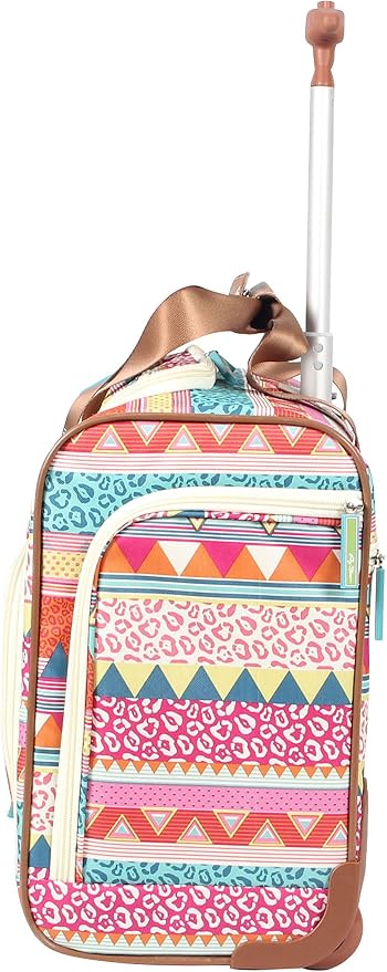 Lily Bloom Designer 15 Inch Carry On - Weekender Overnight Business Travel Luggage - Lightweight 2- Rolling Wheels Suitcase - Under Seat Rolling Bag for Women (On the Prowl) - Image 2