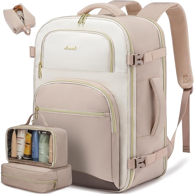 LOVEVOOK Travel Essentials Carry on Backpack 50L Travel Backpack for Women Men,Waterproof TSA Personal Item Travels Bag Airline Flight Approved,Large Carry on Luggage Laptop Backpack with Packing Cube by LOVEVOOK