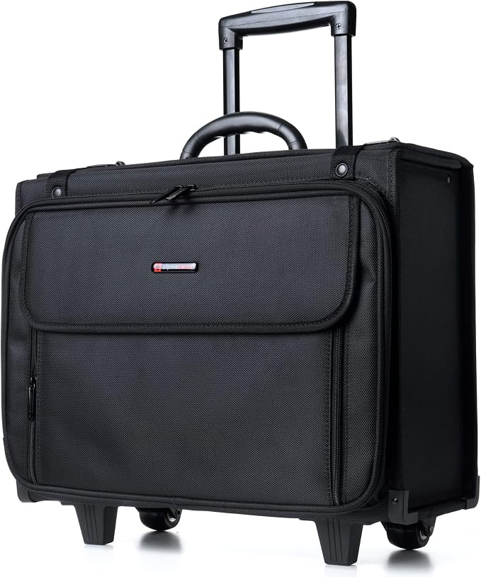 Alpine Swiss Rolling Briefcase | Laptop Bag For Men & Women | Hard Side Catalog Case on Wheels | Legal Size File Dividers | Lawyers Attache Case | Carry-On Overnight Business Travel Bag - Image 5