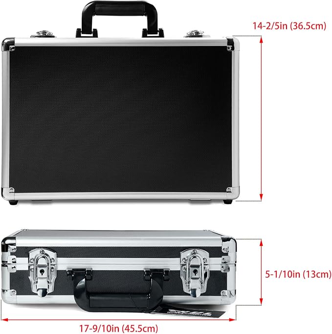HUL 18in Two-Tone Aluminum Case with Customizable Pluck Foam Interior for Test Instruments Cameras Tools Parts and Accessories - Image 2