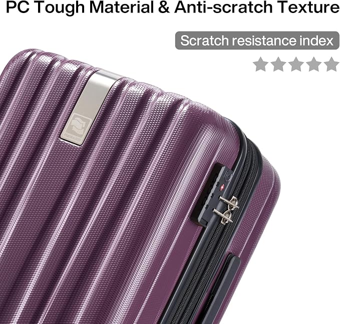 Hanke 14 Inch Underseat Carry On Luggage with Wheels Hard Shell Suitcases Lightweight Small Luggage for Weekender Mini Suitcase Carry On Bag Travel Luggage for Travel Rolling Suitcase.(Purple) - Image 6