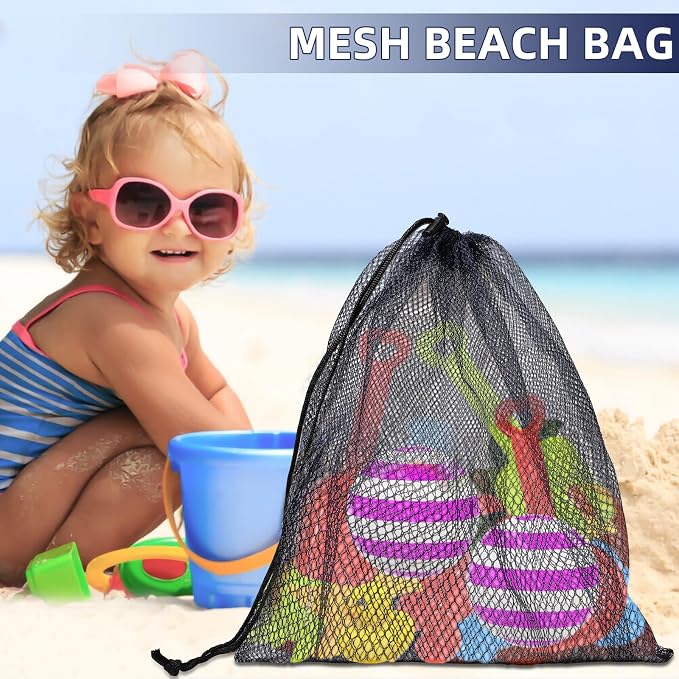 Mesh Drawstring Bag Durable Nylon Mesh Bag Small Gym Bags Travel Beach Locking Closure Storage Bags For College, Gym, Yoga, Sport - Image 2