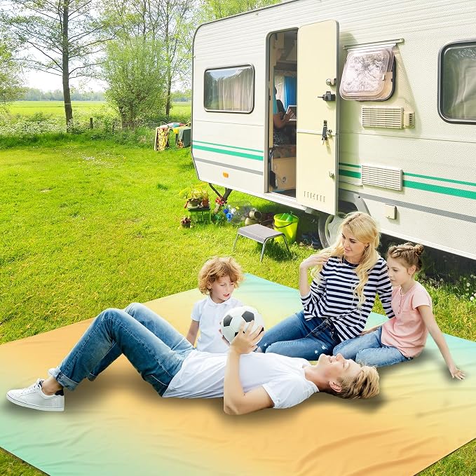 WIWIGO Beach Blanket Waterproof Sandproof Beach Mat 79" X 83"/10'x9'for 2-8 Adults Quick Drying Outdoor Picnic Mat Beach Accessories for Travel, Camping, Hiking - Image 6