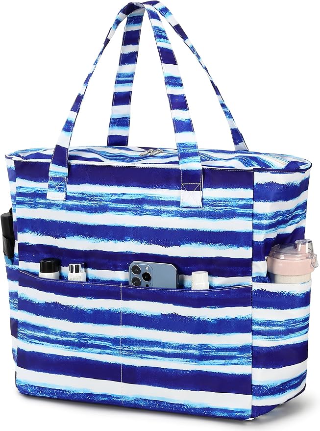 Bluboon Waterproof Beach Tote Pool Bags for Women Ladies Extra Large Carry On Bag With Wet Compartment for Weekender Travel - Image 9