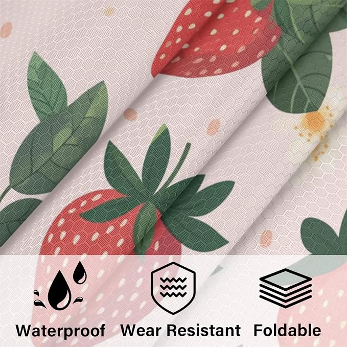 Strawberry Floral 6 Set Compression Packing Cubes for Travel Luggage Carry On Suitcase Compressible Expandable Packing Cubes Organizers Bag - Image 5
