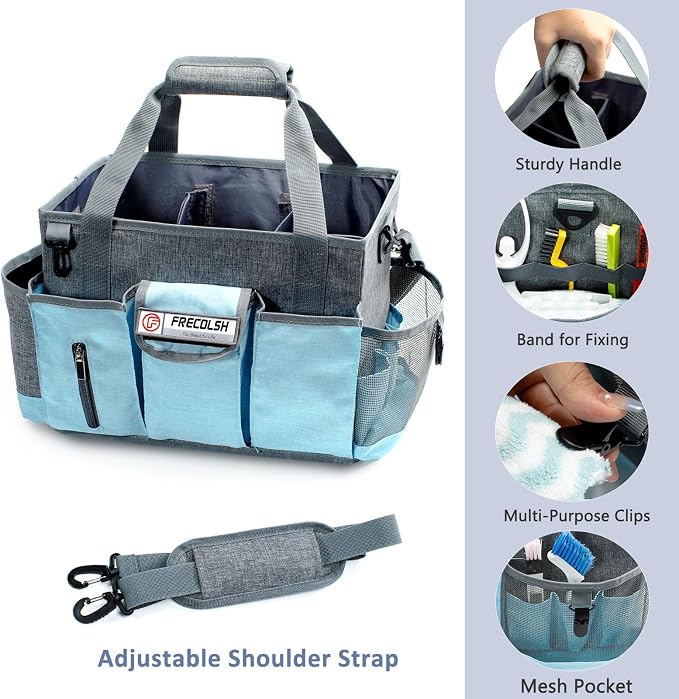 Cleaning Caddy for Cleaning Suppliers Organizer with Pockets for House Cleaning Essentials, Cleaning Organizer, Wearable Cleaing Bag Tote, Storage Caddy for Housekeeping - Image 4