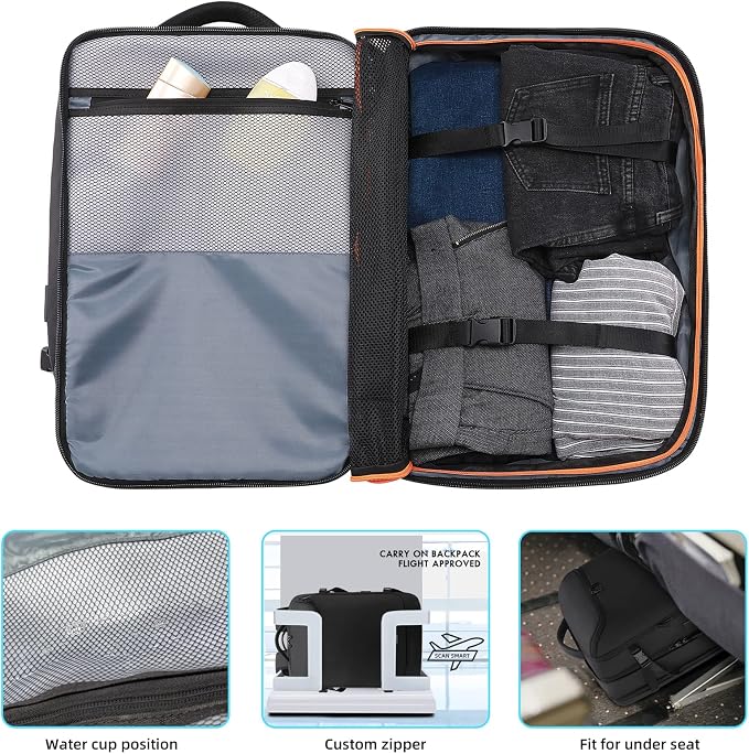 TANGCORLE Vacuum-Compressed Travel Backpack: Expandable, Airline-Approved Laptop Backpack—Unisex Business Backpack - Image 5