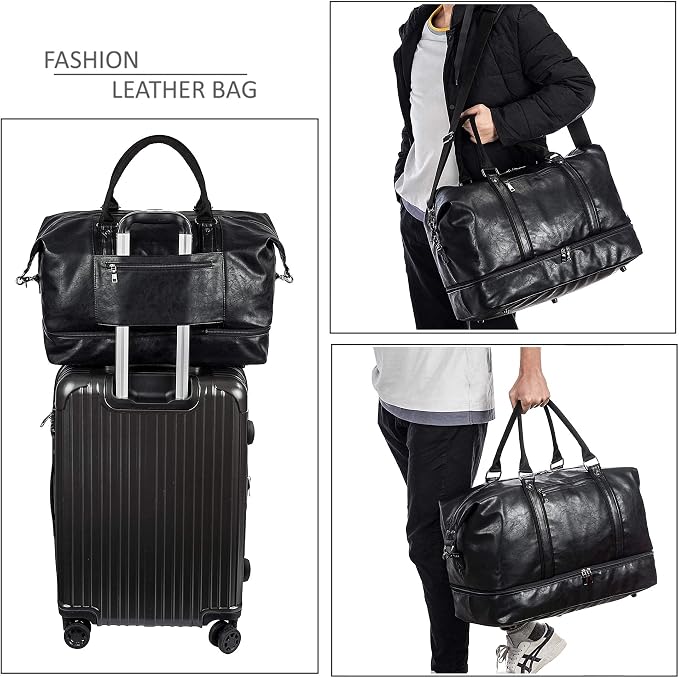 Weekender Overnight Bag Carry On Bag Travel Bag with Shoe Pouch - Image 6