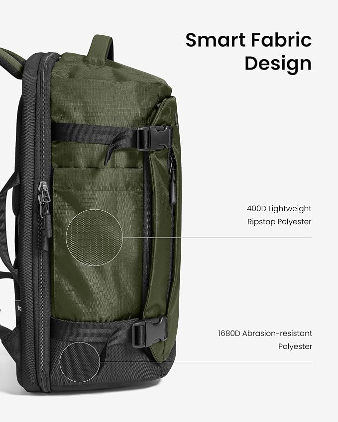tomtoc 28/40L Travel Backpack, TSA Carry On/Personal Item Bag Flight Approved, Water-resistant Carry on Luggage, PFAS Free - Image 8