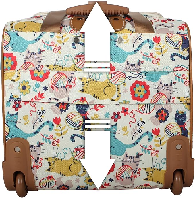 Lily Bloom Designer 15 Inch Carry On - Weekender Overnight Business Travel Luggage - Lightweight 2- Roller Wheels Suitcase - Under Seat Rolling Bag for Women, White, One Size, Under Seat Rolling Bag - Image 6