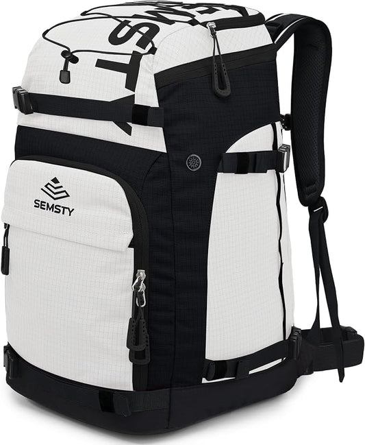 Ski Boot Bag, 55L/70L Waterproof Ski and Snowboard Boots Travel Backpack for Skis, Snowboard, Ski Helmet, Goggles, Gloves & Accessories by SEMSTY
