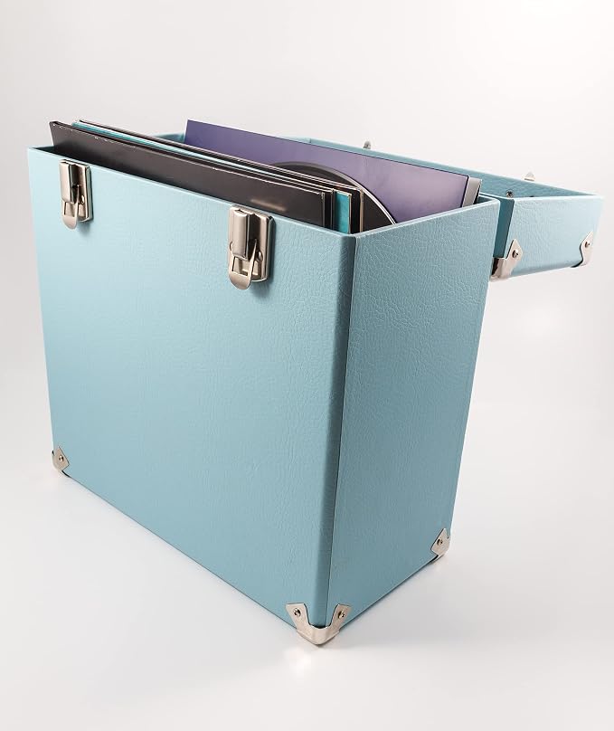 GPO Portable Retro Style Carry Case for LPs, Albums and 12Inch Vinyl Records (Holds 30 Albums) - Image 3