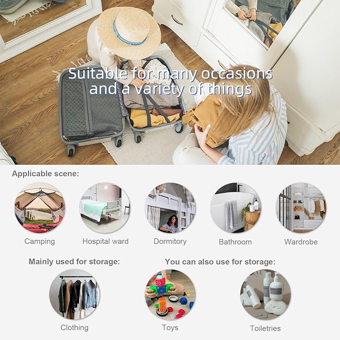 TABITORA Portable Hanging Travel Shelves Bag Packing Cube Organizer Suitcase Storage Large Capacity - Image 4