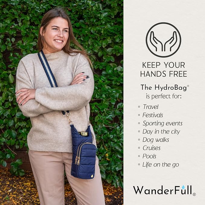 WanderFull Original HydroBag Crossbody Water Bottle Holder with Phone Pocket, Fits Water Bottles up to 32 oz - Image 6