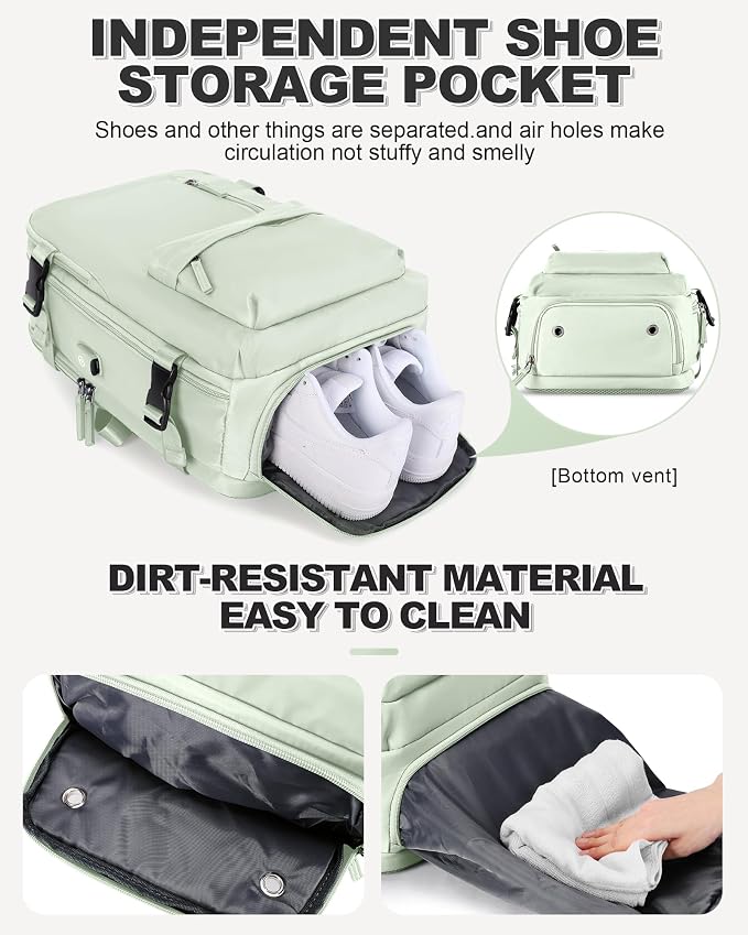 VGCUB Vacuum Backpack Travel with Pump, Vacuum Seal Compression Bags Laptop Backpack Personal Item - Image 6