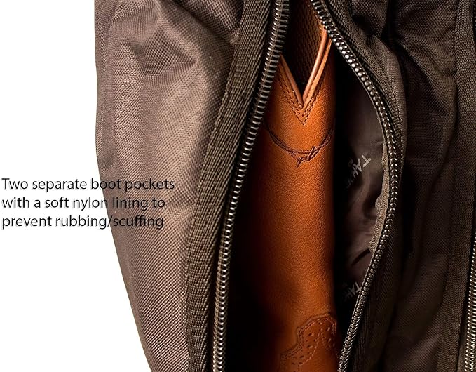 Tahoe Tack Durango Triple Layer Padded Western Boot Carry Bag with One Year Warranty (Brown) - Image 9