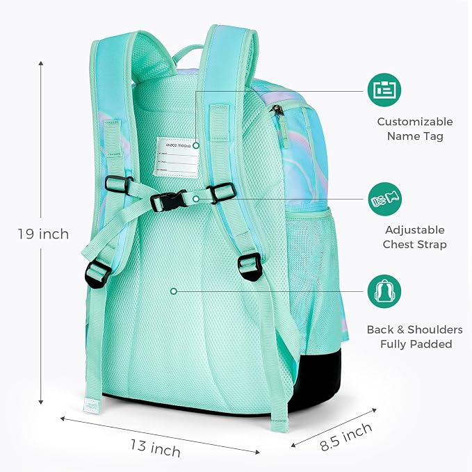 Choco Mocha Swim Bag for Kids Swim Bag for Swimmers, 35L Waterproof Swims Backpack with Wet Dry Compartments, Organized Pool & Beach Bags(Sapphire) - Image 5