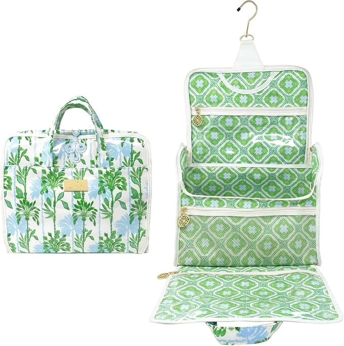Lilly Pulitzer Hanging Toiletry Bag - Travel Organizer with Handle and Pockets - Cute Travel Makeup Bag - Floral by Unknown