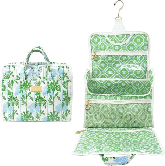 Lilly Pulitzer Hanging Toiletry Bag - Travel Organizer with Handle and Pockets - Cute Travel Makeup Bag - Floral by Unknown