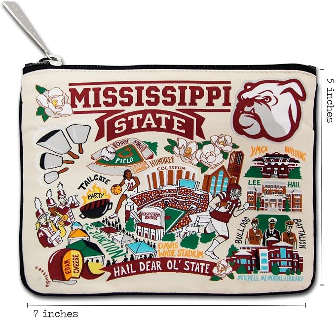 catstudio Mississippi State University Collegiate Zipper Pouch Purse | Holds Your Phone, Coins, Makeup, Dog Treats, & Tech Tools - Image 6