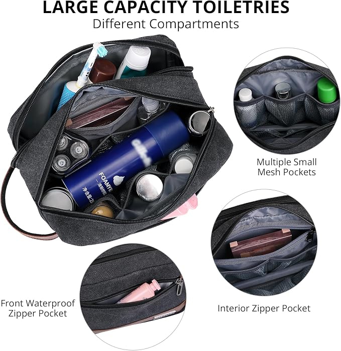 WITZMAN Travel Backpack for Men Carry on Luggage Backpack Duffel bag with Shoe Compartment Toiletry Bag Hanging Dopp Kit Organizer Water-resistant - Image 7