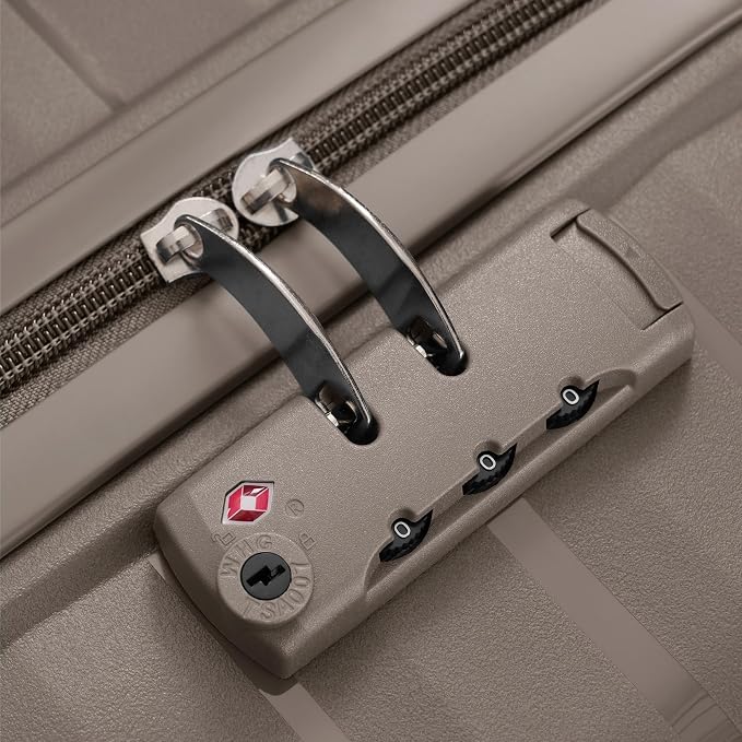 Hardside Luggage Sets, Lightweight Wave Suitcase with Spinner Wheels, PP Brown - Image 2