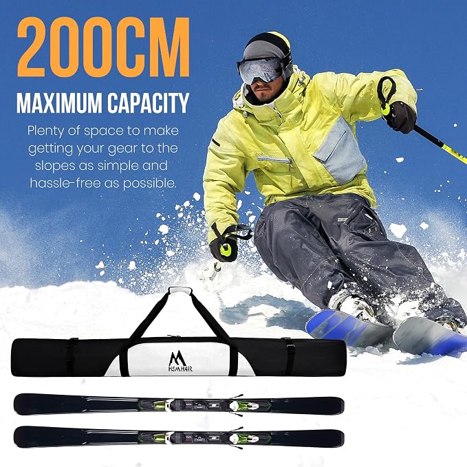 Hsmihair Ski Bag and Ski Boot Bag Combo-Padding Skis Bag for Air Travel,Water Proof Ski Boot Bag Fits for Skis Up to 200 CM and Boots Up To Size US13,Adults Ski Travel Bag - Image 8