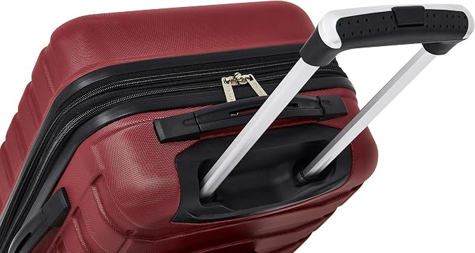 Wrangler 4 Piece Miami Luggage and Packing Cubes Set, Red - Image 5
