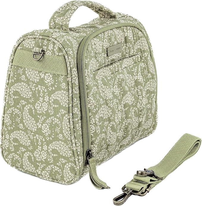 JuJuBe Insulated Bottle Bag, Breastmilk Cooler Bag Fits 3 Baby Bottles, Storage Tote for Nursing Mom, Daycare & Travel, Lunch Bag w/Handle & Shoulder Strap (Paisley Floral) - Image 4