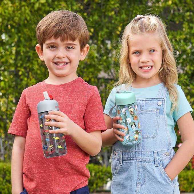 Bentgo® Kids Lunch Bag Set Water Bottle - New & Improved 2023 (Trucks) - Image 4