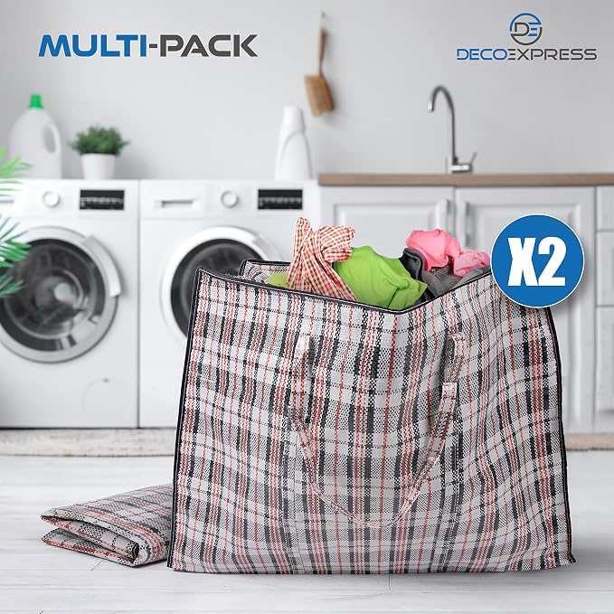 2 Pack Heavy Duty Moving Bags with Strong Zipper & Carrying Handles, 107L/ 28 gal Large Durable Clothes Storage Totes, 88 lbs Packing Moving Boxes, Closet Organizers and Storage (29.9x23.2x29.4 IN) - Image 6