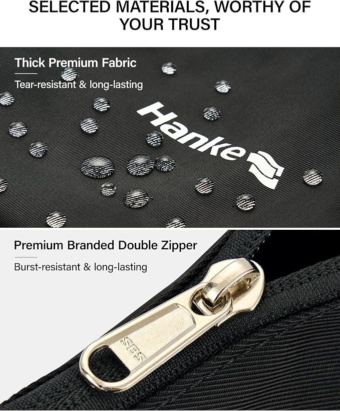 Hanke 7 Piece Expandable Compression Packing Cubes, Premium Travel Packing Organizers for Suitcases/Carry On, Luggage Organizer Bags with Breathable Mesh & Label,Black - Image 6