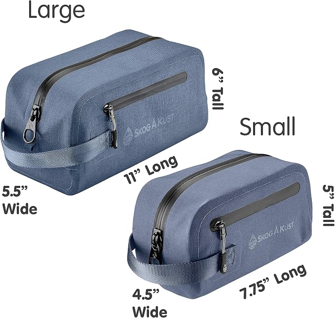 DoppSåk Waterproof & Leak-Proof Travel Toiletry Bag | Small, Midnight Blue - Image 2