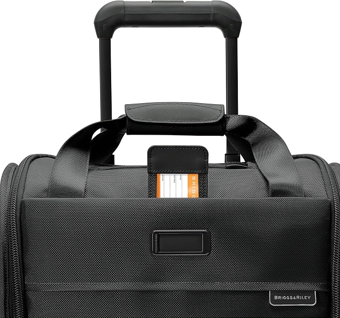 Briggs & Riley Cabin Spinner - Carry On Luggage for Travel, Suitcases with Wheels, Softside Rolling Bag for Men & Women, Fits Under Plane Seat, Interlocking Handle - Baseline Collection, Black - Image 8
