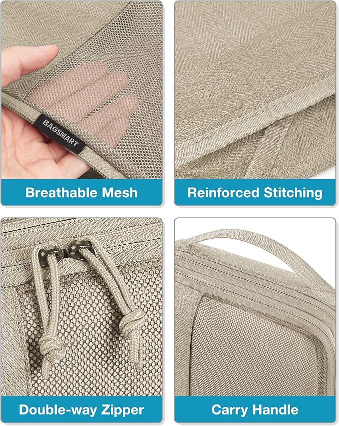 BAGSMART Compression Packing Cubes for Travel, 6 Set Luggage Organizer Bags | Fits 20/24/28in Carry-On Suitcases, Compressible Bags Streamline Cruise Travel Essentials, Sturdy Handles, Machine Washable - Image 5