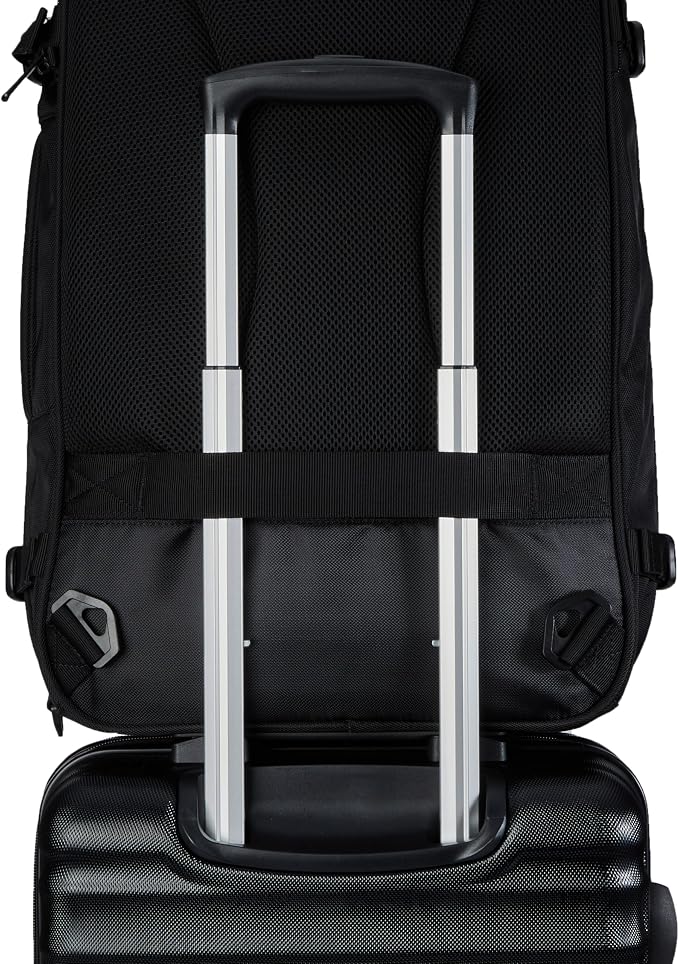 Amazon Basics Travel Backpack,Carry-On with Laptop Compartment, 1.55 cu. ft. Capacity,Expandable for 10% Extra Space,Convertible Backpack & Shoulder Bag,Multiple Pockets,13.8"W x 21.5"H x 9.5"D, Black - Image 5
