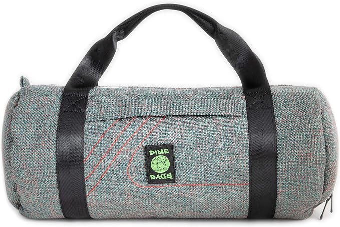 Dime Bags Padded Duffle Tube, Hemp Gear Bag with Heavy Padding for Glass, Electronics, Travel & Storage, With Exterior/Interior Pockets & Durable Handles (Aqua, 17 Inch) by DIMEBAGS