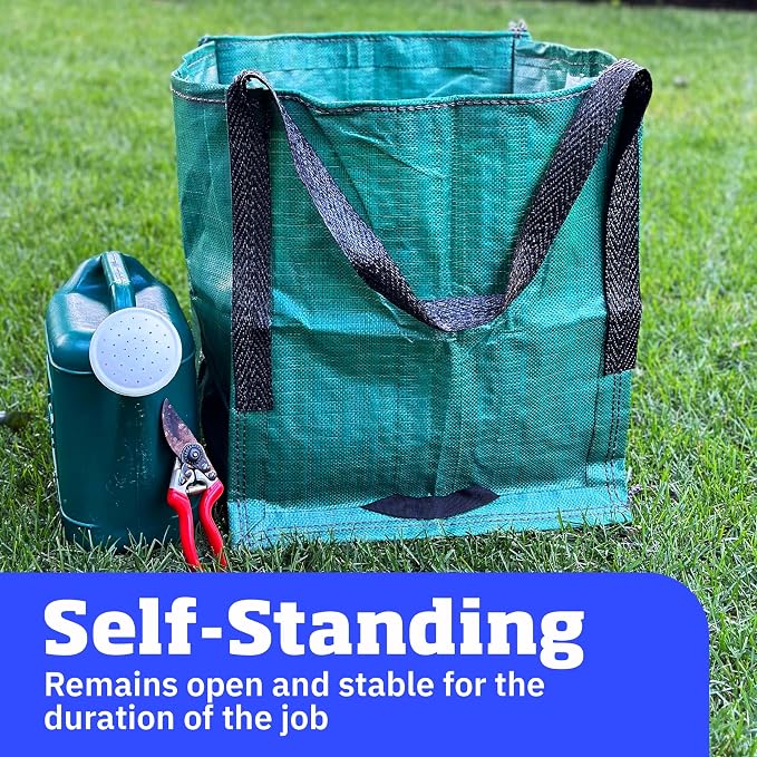 DURASACK Heavy Duty Storage Tote Bag 22-Gallon, Green, Pack of 4 | Rugged Woven Polypropylene Moving Bag, Reusable Self-Standing Design, Holds up to 500 Pounds - Image 3