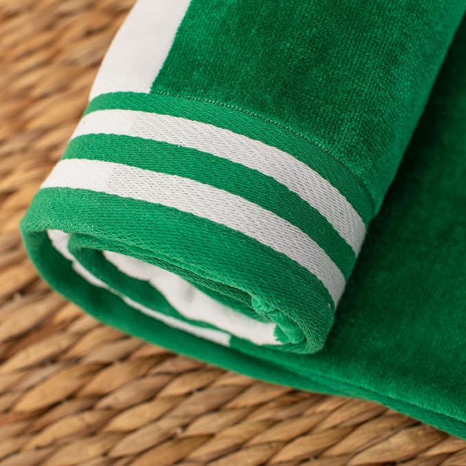 Superior Oversized Beach Towel, Dark Green (Set of 2) - Image 3