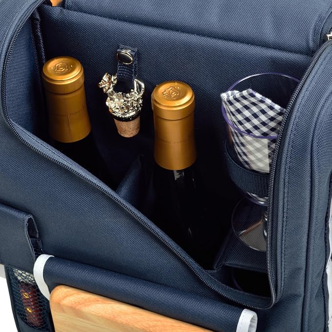 Picnic at Ascot Original Insulated Wine and Cheese Cooler Bag - Designed, Assembled & Quality Approved in the USA - Image 3