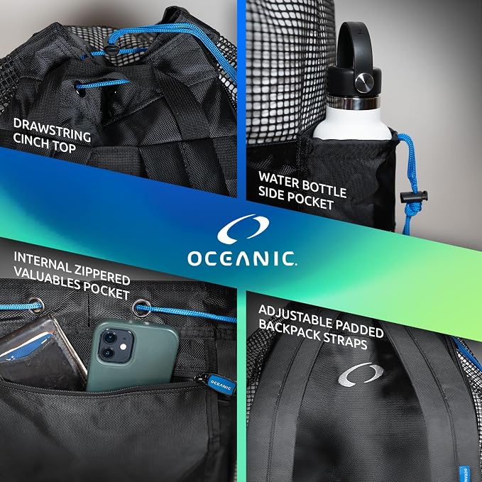 Oceanic Mesh Backpack Gear Bag - Image 4
