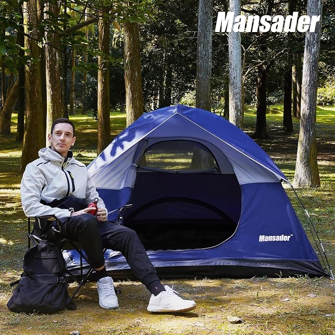 Camping Tent, Waterproof 2/3/4 Person Tents for Camping, Lightweight Easy Set Up Outdoor Hiking Tent Backpacking Tent with Carry Bag, Backpack Tent Suit for Family Beach Hiking Travel - Image 2