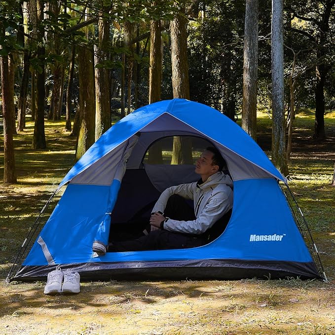Camping Tent, Waterproof 2/3/4 Person Tents for Camping, Lightweight Easy Set Up Outdoor Hiking Tent Backpacking Tent with Carry Bag, Backpack Tent Suit for Family Beach Hiking Travel - Image 7